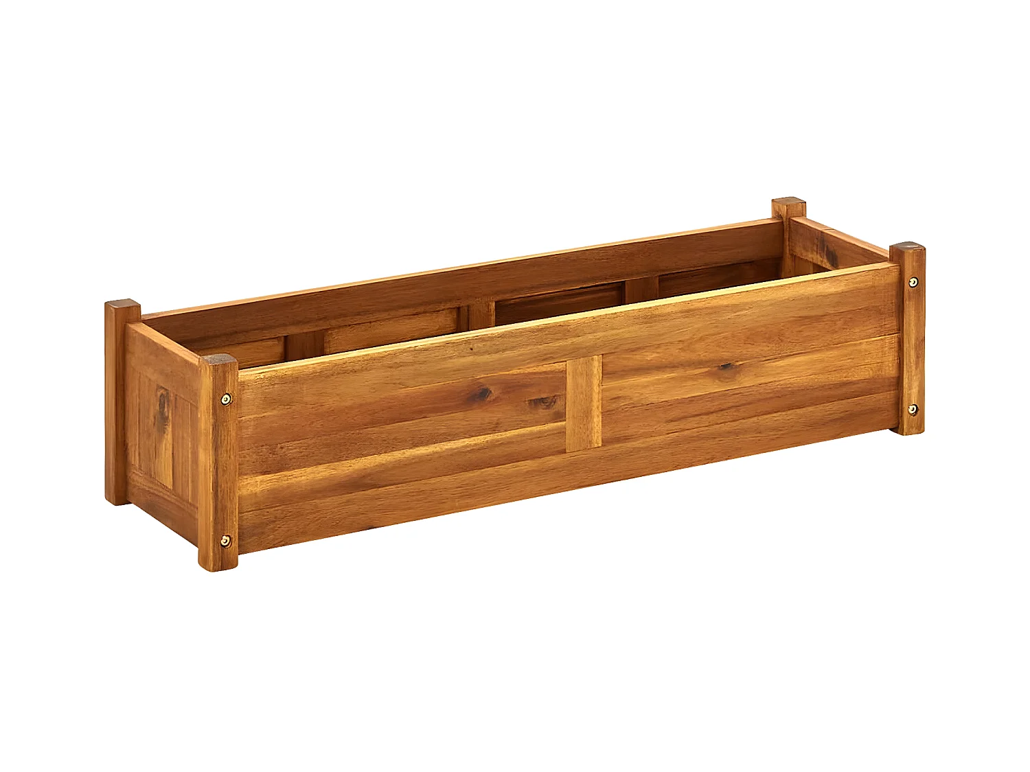 Jardinera de madera de acacia 100x30x25 cm ES62083