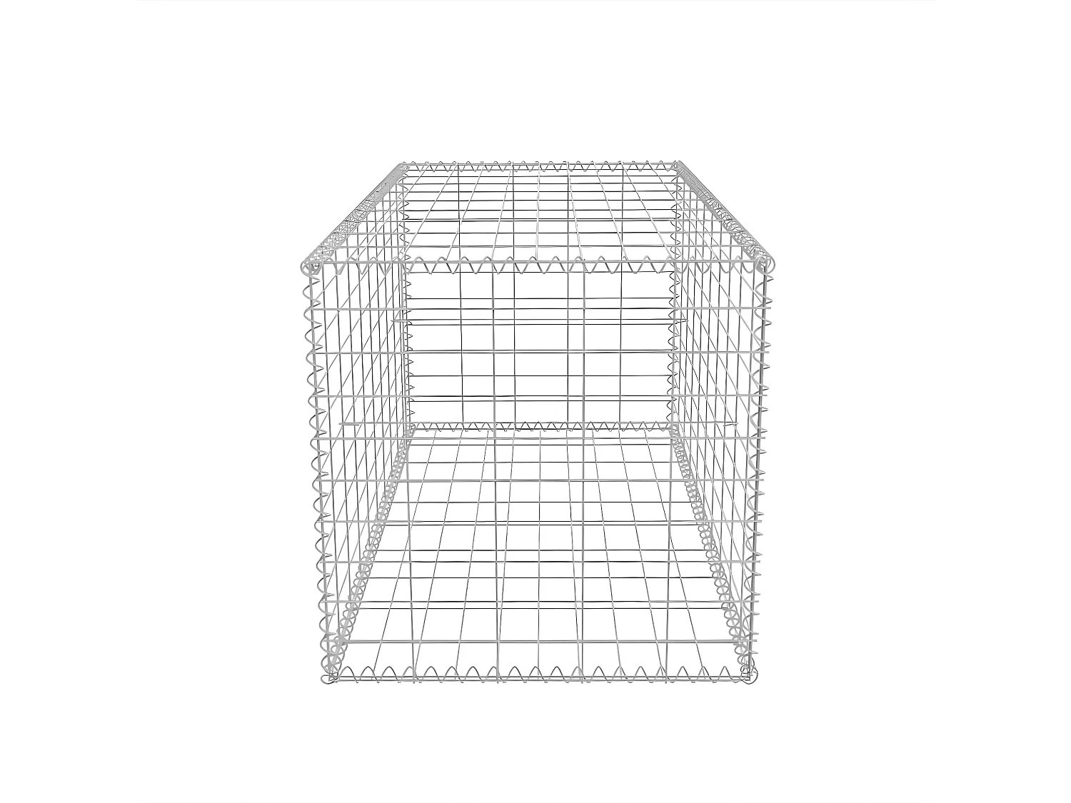 Cesta de muro de gaviones acero galvanizado 100x50x50 cm ES50229