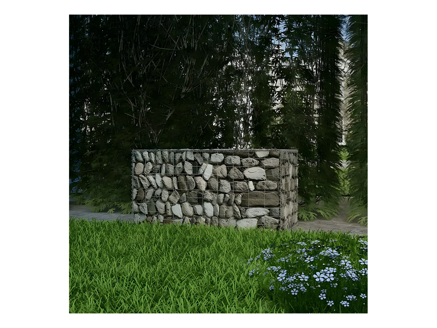 Mur de gabion Acier galvanisé 100x50x50 cm WVGQ4299