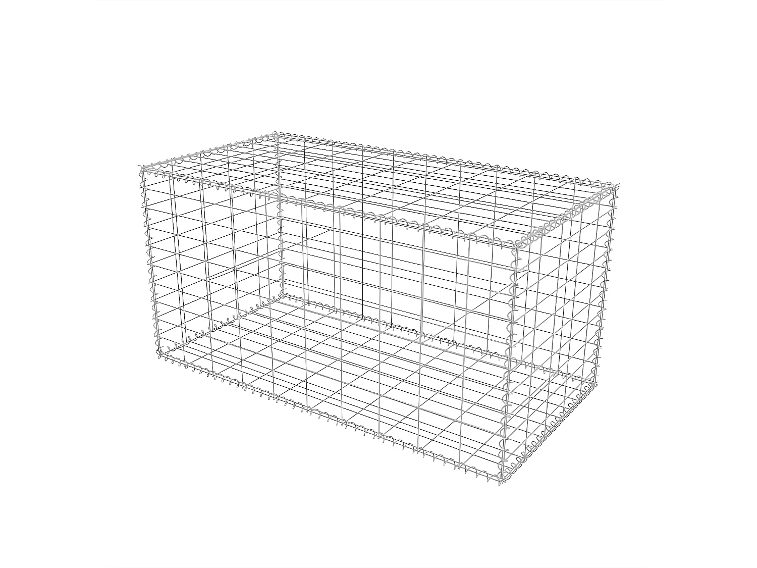 Mur de gabion Acier galvanisé 100x50x50 cm WVGQ4299