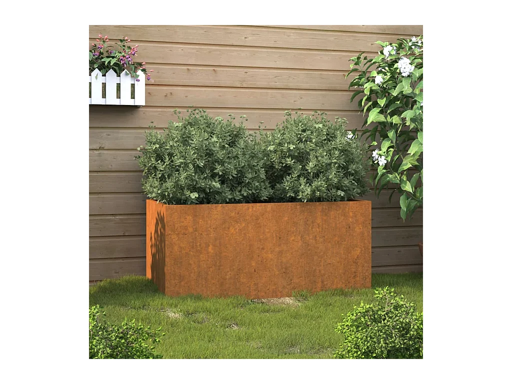 Jardinière 62x40x39 cm acier corten BE5935