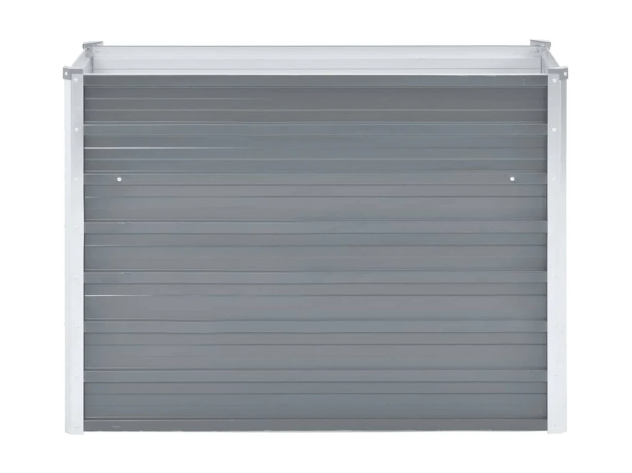 Jardinera de jardín de acero galvanizado gris 100x40x77 cm ES71283