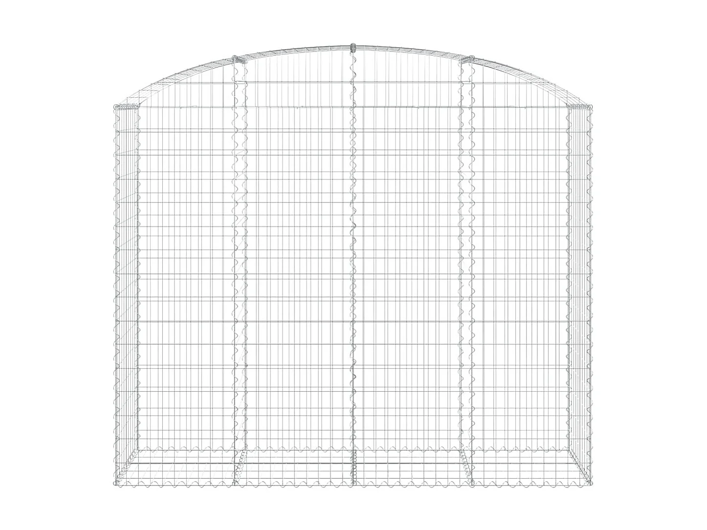 Cesta gaviones forma arco hierro galvanizado 200x50x160/180 cm ES30584