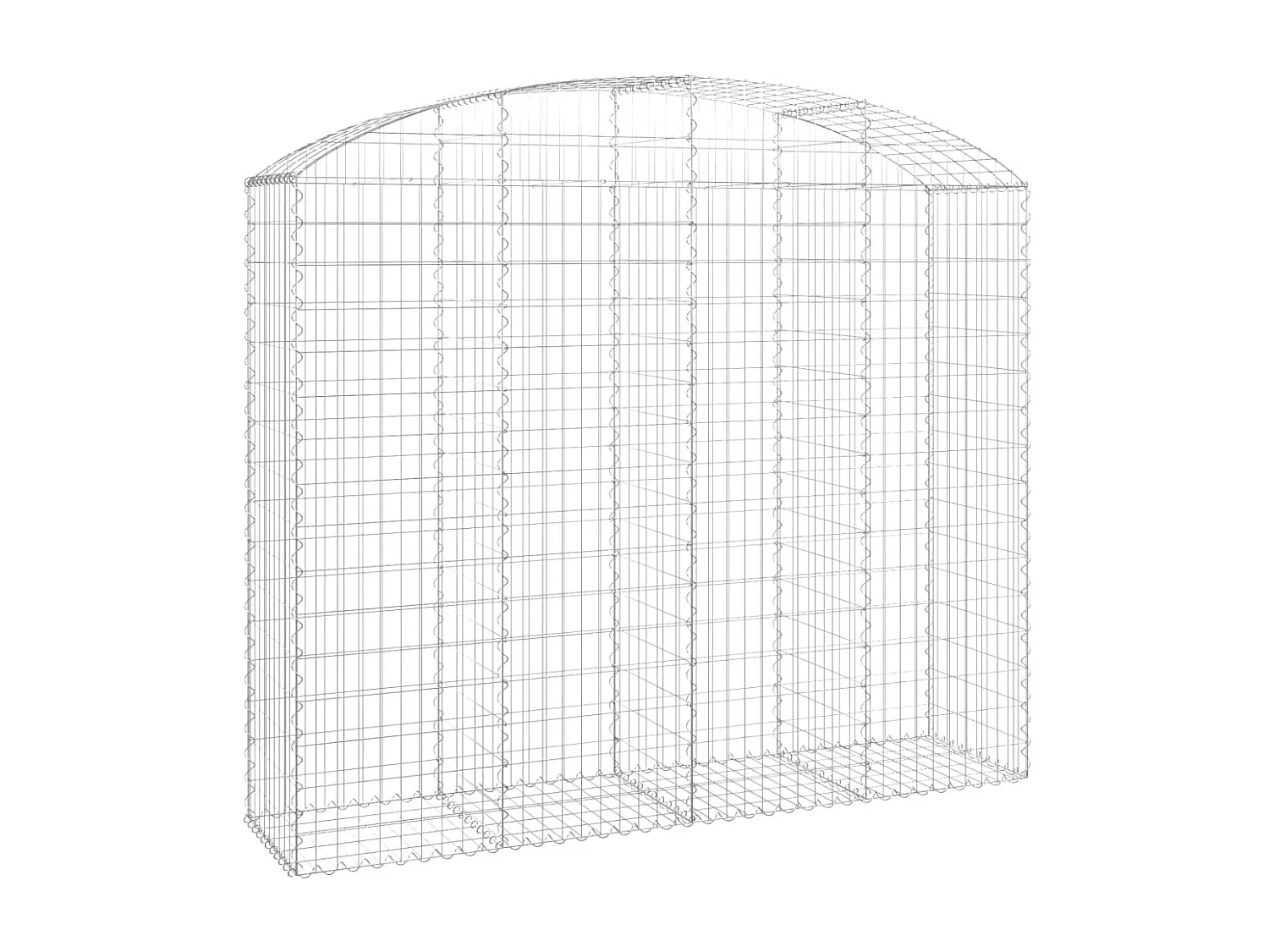 Panier de gabions arqué 200x50x160/180 cm Fer galvanisé WVGQ7082