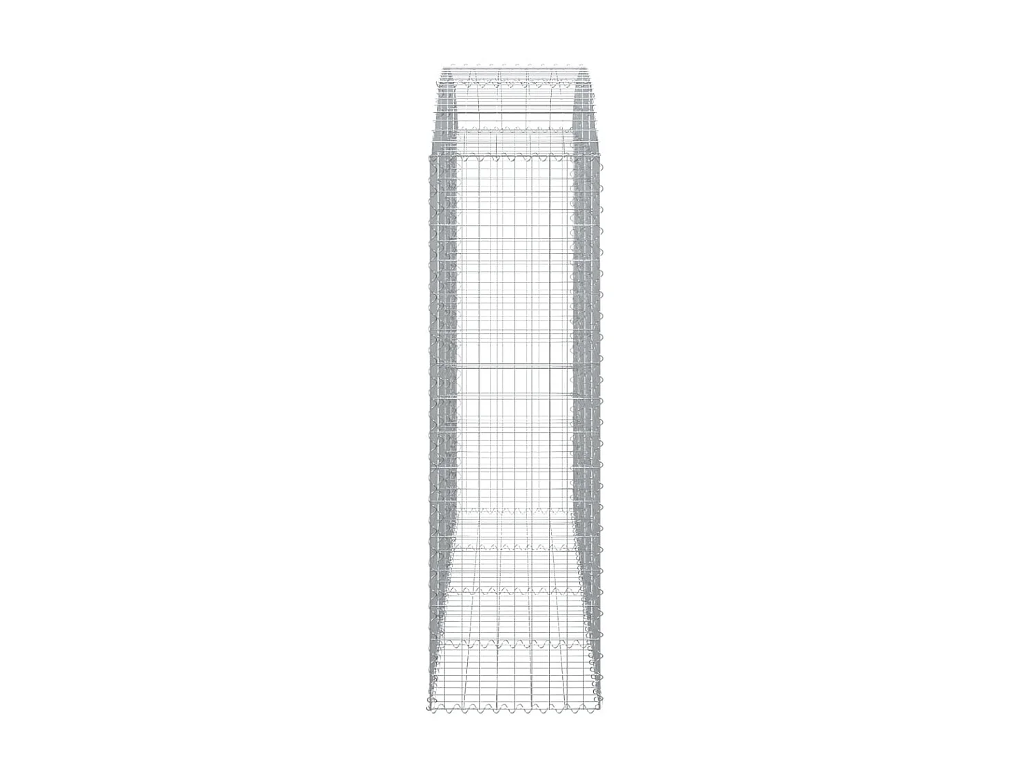 Panier de gabions arqué 200x50x160/180 cm Fer galvanisé WVGQ7082