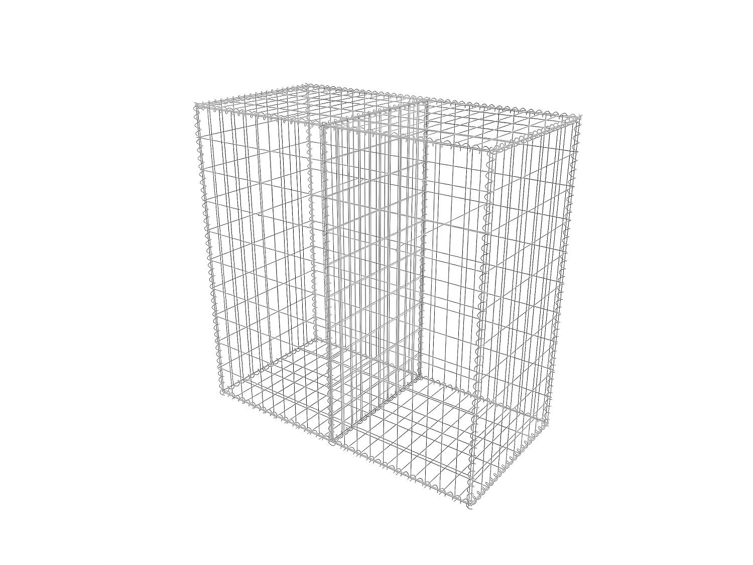 Mur de gabion Acier galvanisé 100x50x100 cm  WVGQ3242