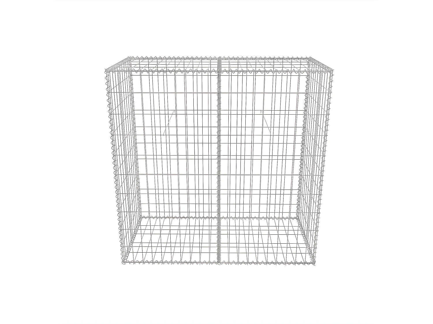 Mur de gabion Acier galvanisé 100x50x100 cm  WVGQ3242