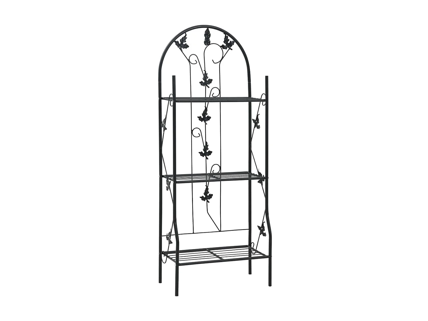 Jardinière Support à plantes 3 niveaux Noir 52x28x128 cm Fer BE1239