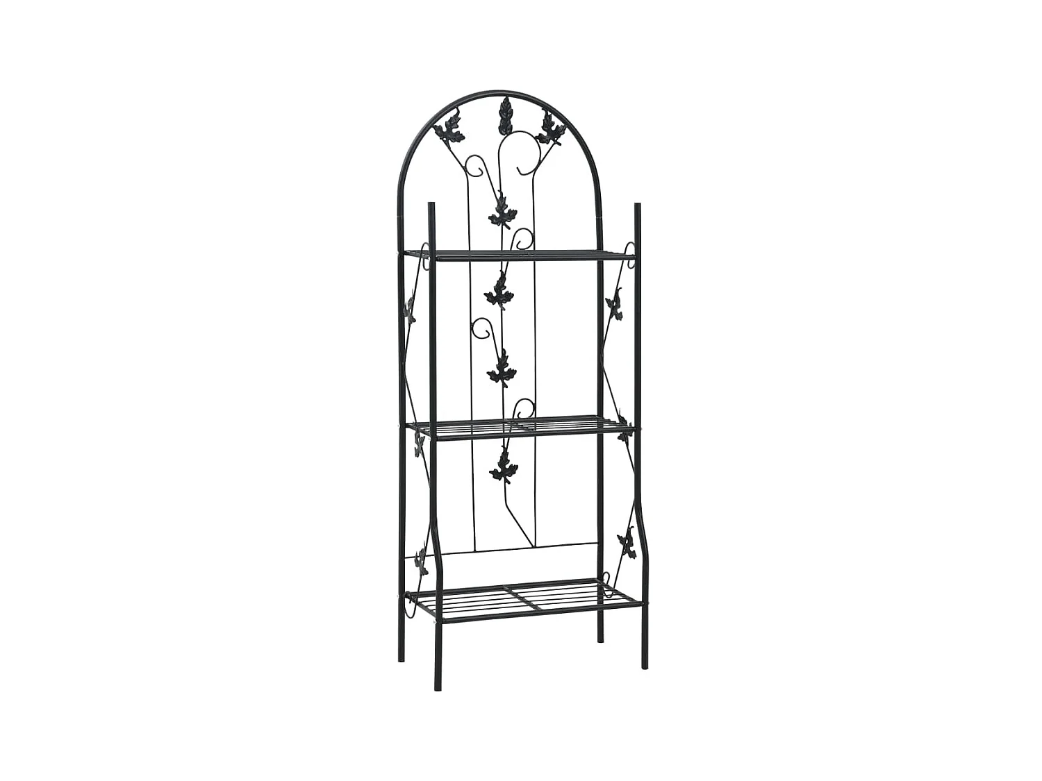 Jardinière Support à plantes 3 niveaux Noir 52x28x128 cm Fer BE1239