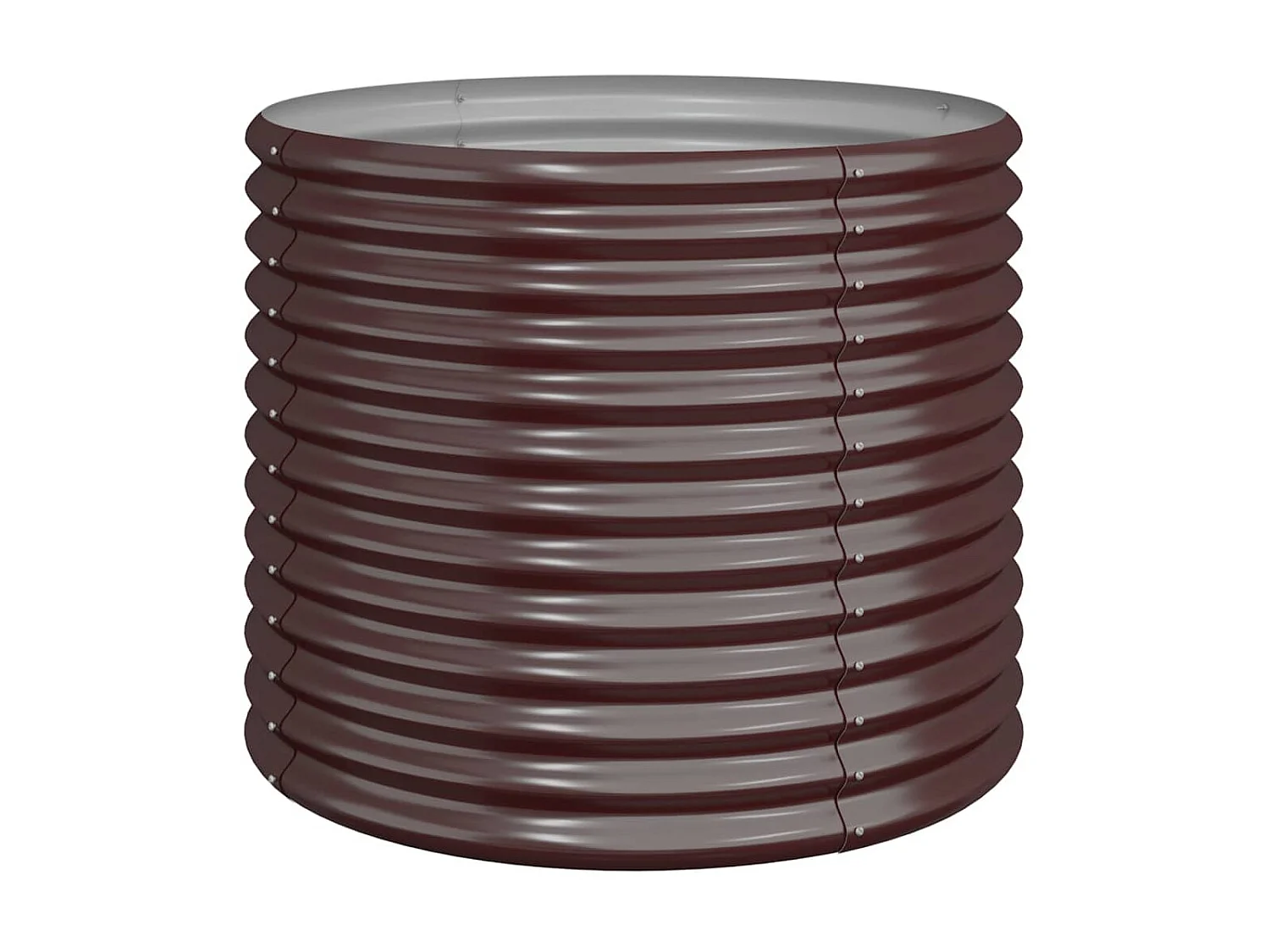 Jardinière de jardin Acier enduit de poudre 80x80x68 cm Marron BE9197