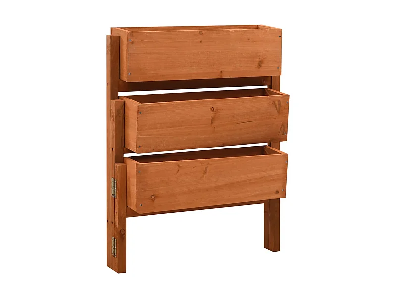 Jardinière pliable de jardin Orange 60x14x75 cm Bois de sapin  BE7871