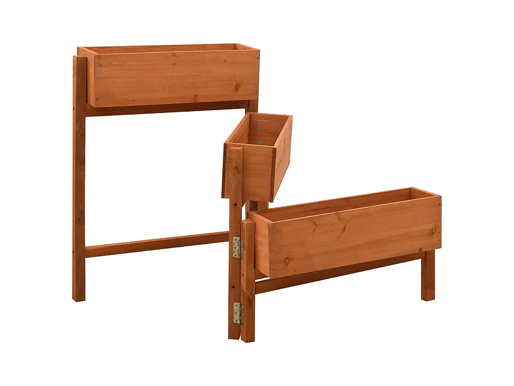 Jardinière pliable de jardin Orange 60x14x75 cm Bois de sapin  BE7871