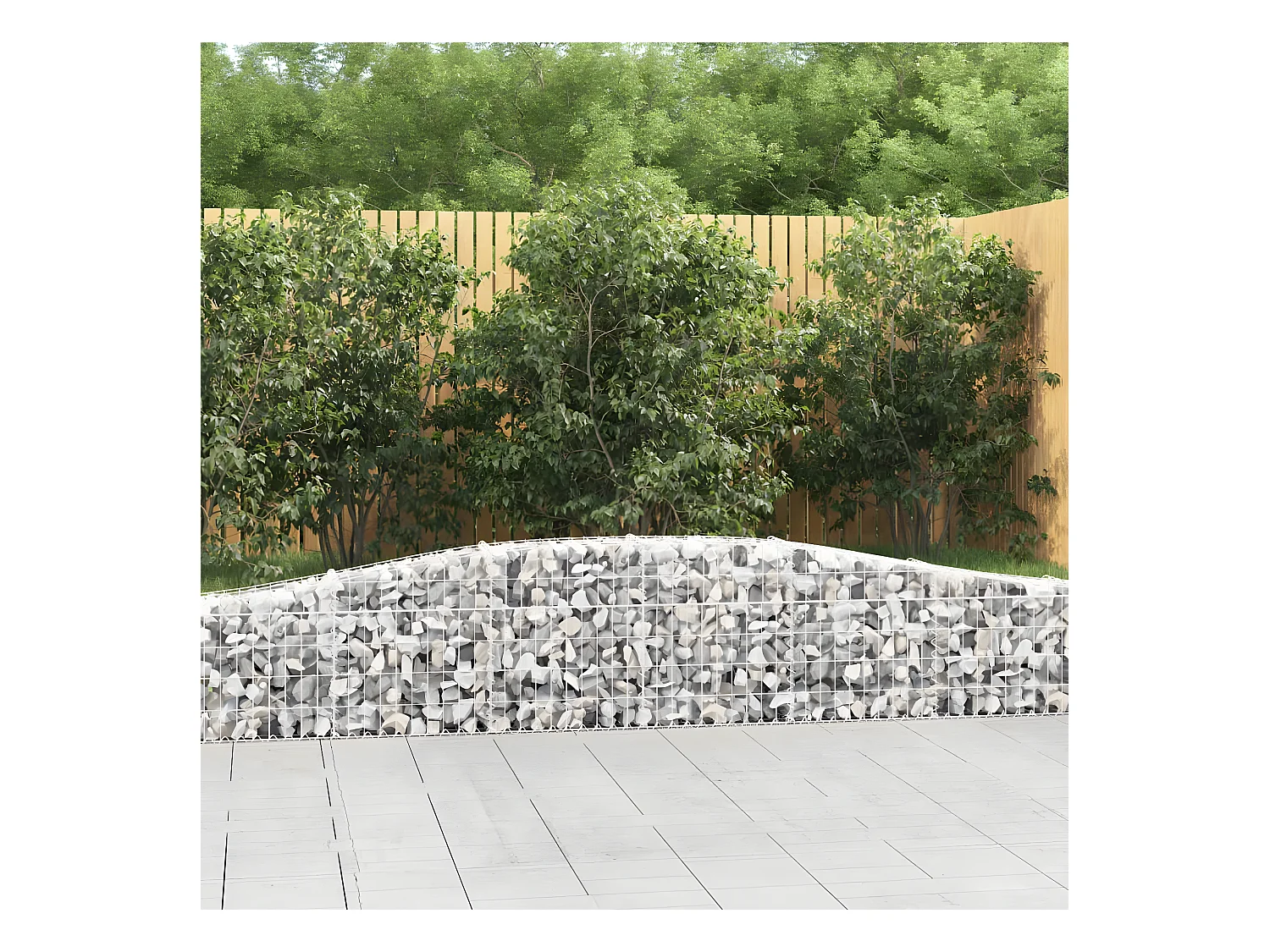 Paniers à gabions arqués 2 pcs 400x30x40/60 cm Fer galvanisé WVGQ3560