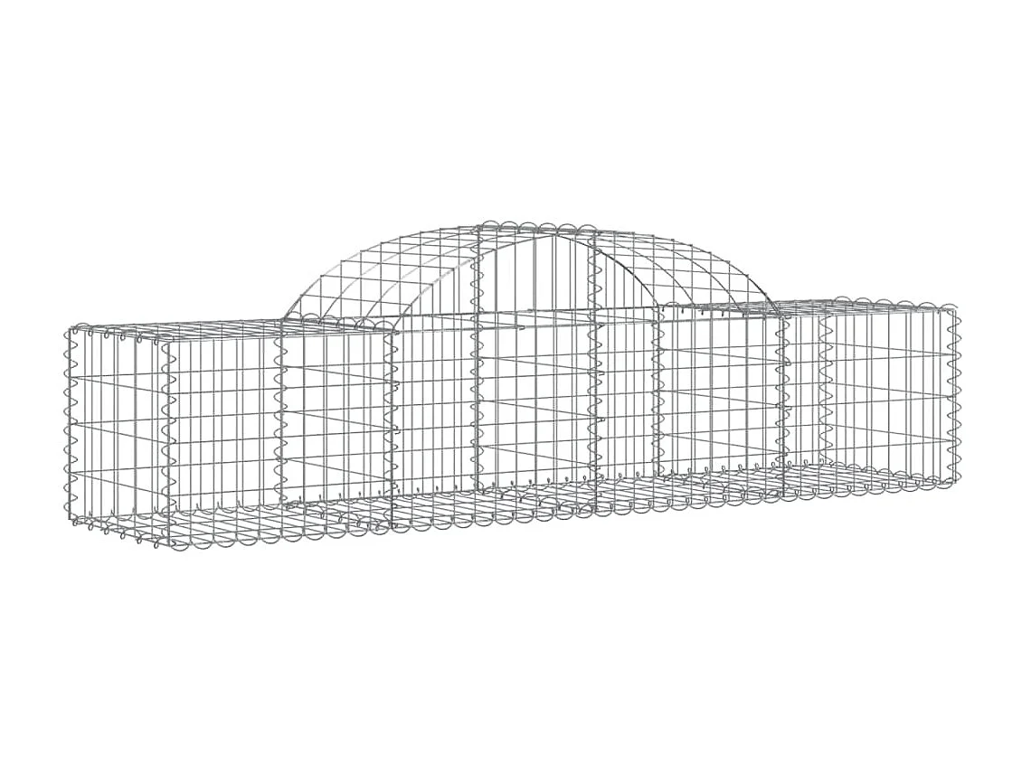 Panier de gabions arqué 200x50x40/60 cm Fer galvanisé WVGQ5010