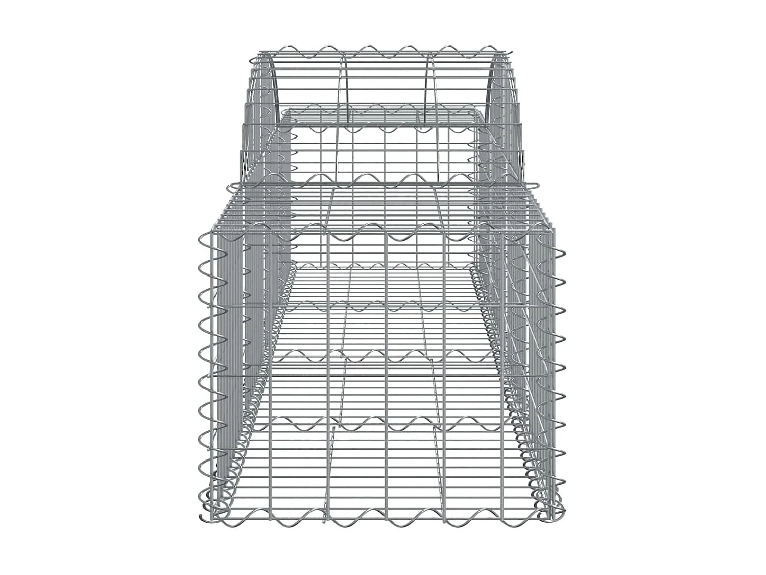 Panier de gabions arqué 200x50x40/60 cm Fer galvanisé WVGQ5010