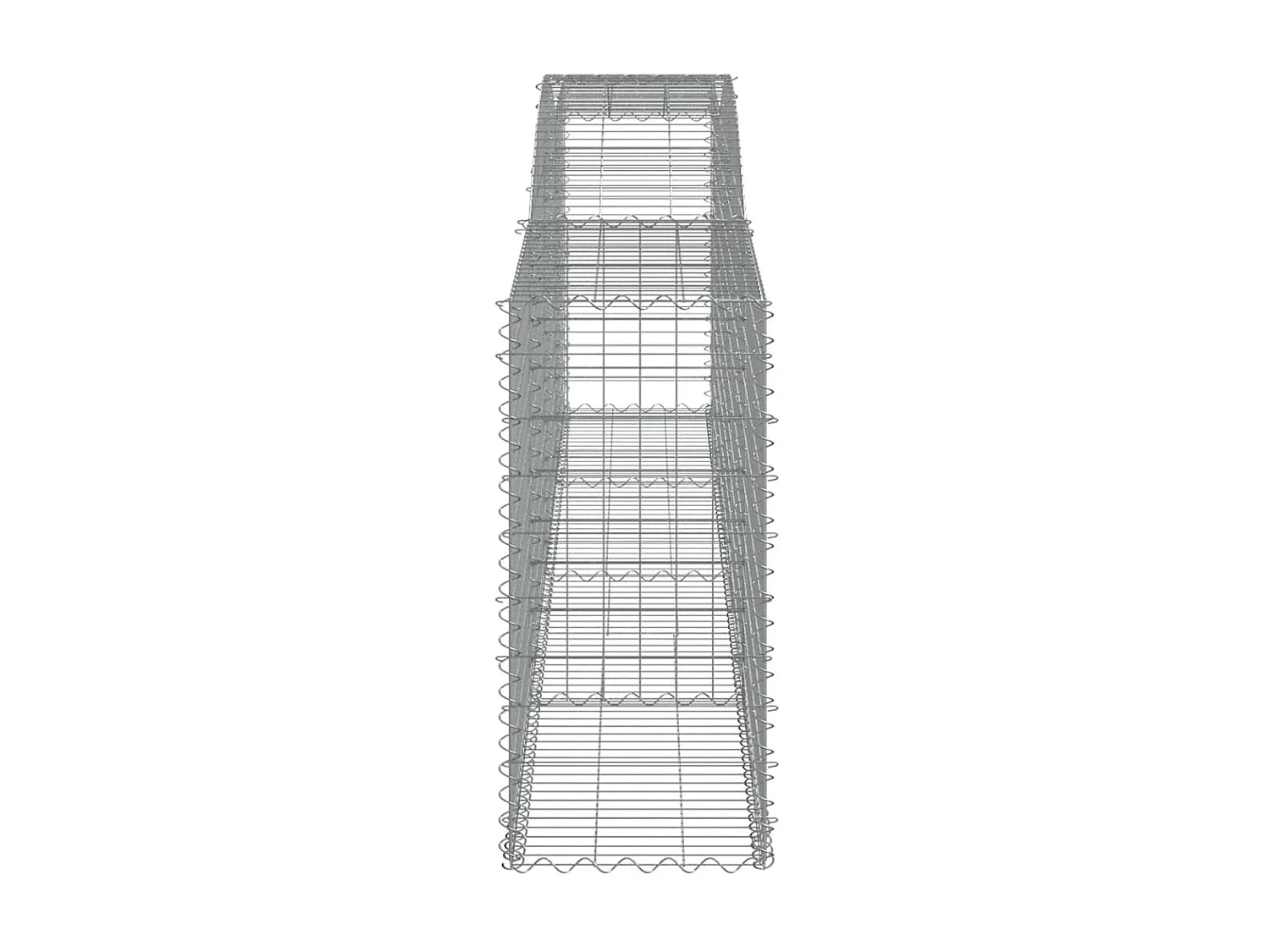 Cestas de gaviones 2 uds forma de arco hierro 400x50x100/120 cm ES24066