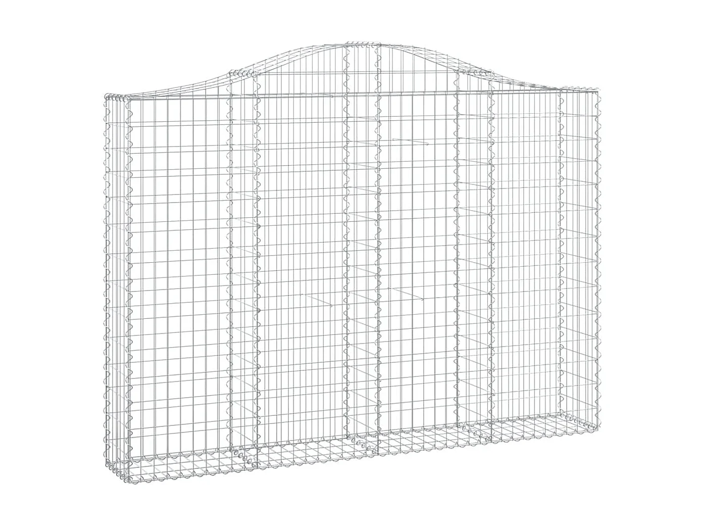 Paniers à gabions arqués 2 pcs 200x30x140/160 cm Fer galvanisé WVGQ8511