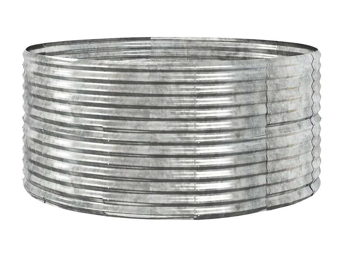 Jardinera arriate acero recubrimiento polvo plata 140x140x68 cm ES78747