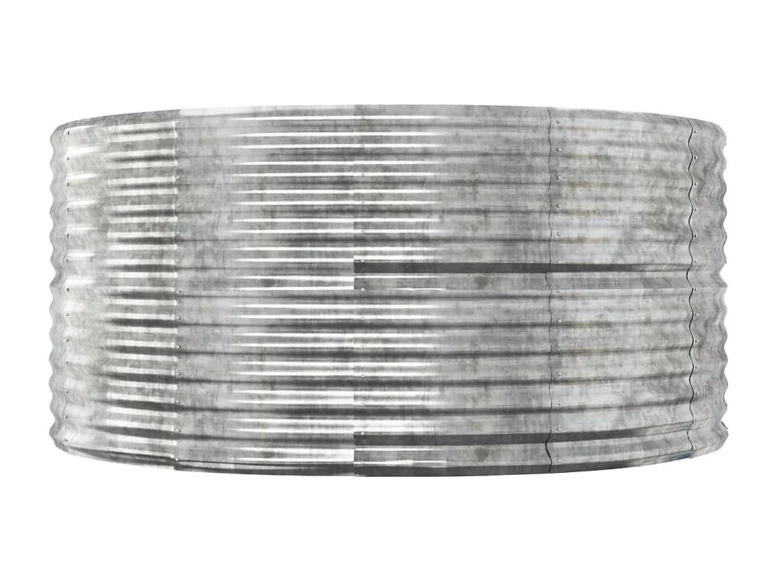 Jardinera arriate acero recubrimiento polvo plata 140x140x68 cm ES78747