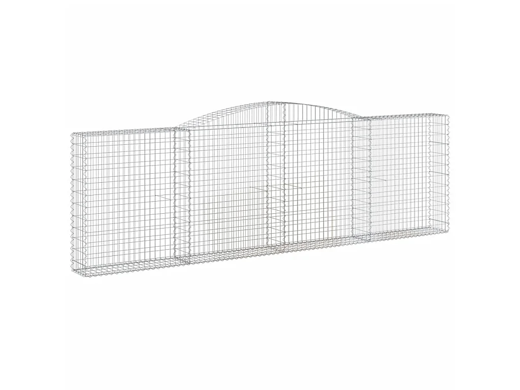 Cesta gaviones forma arco hierro galvanizado 400x30x120/140 cm ES72836