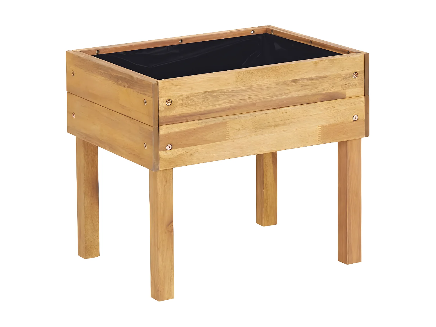 Vaso de jardim elevado 50x40x45 cm madeira acácia maciça PT183315