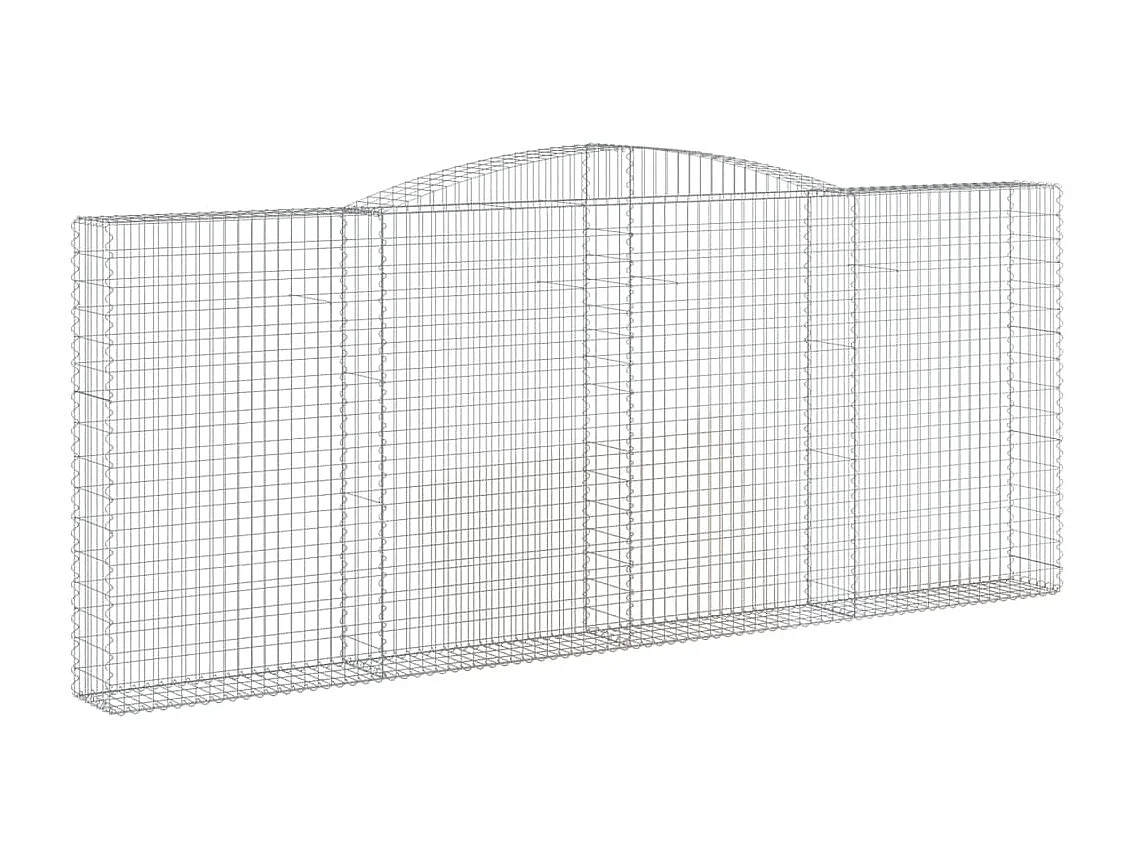 Panier de gabions arqué 400x30x160/180 cm Fer galvanisé WVGQ7481