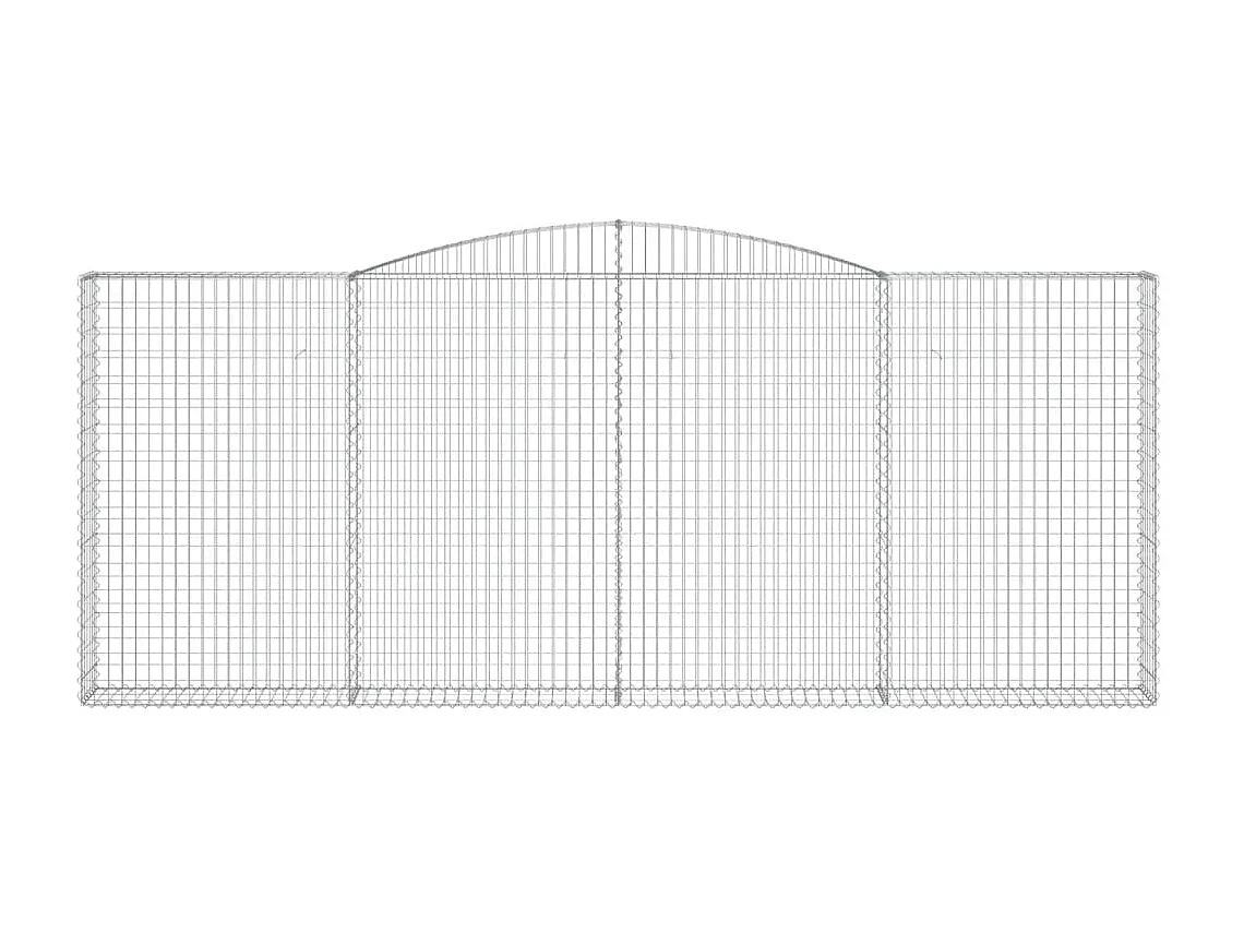 Panier de gabions arqué 400x30x160/180 cm Fer galvanisé WVGQ7481