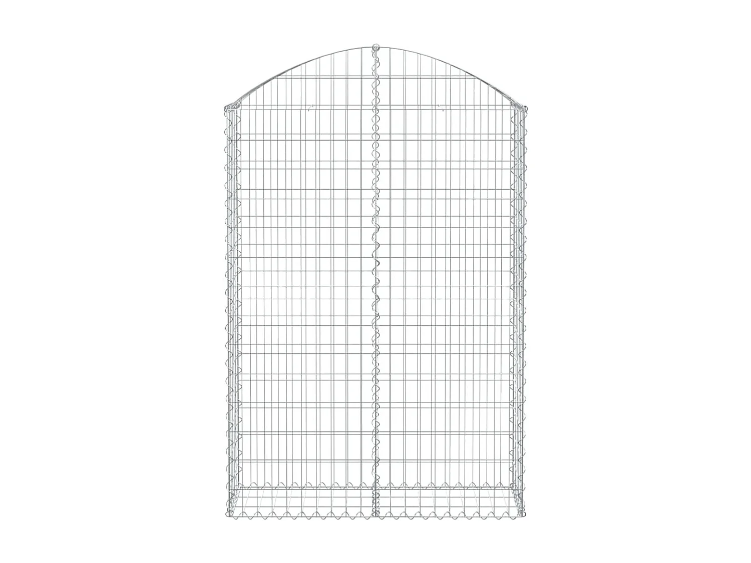 Panier de gabions arqué 100x30x140/160 cm Fer galvanisé WVGQ6355