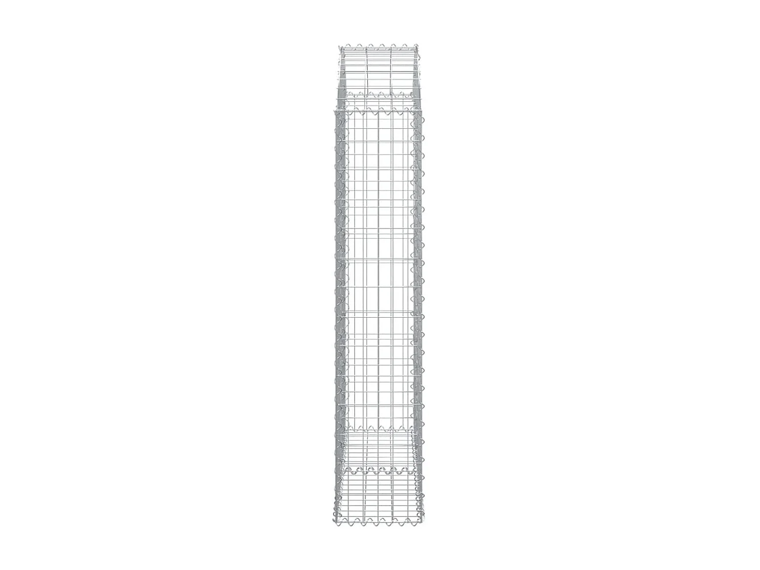 Panier de gabions arqué 100x30x140/160 cm Fer galvanisé WVGQ6355