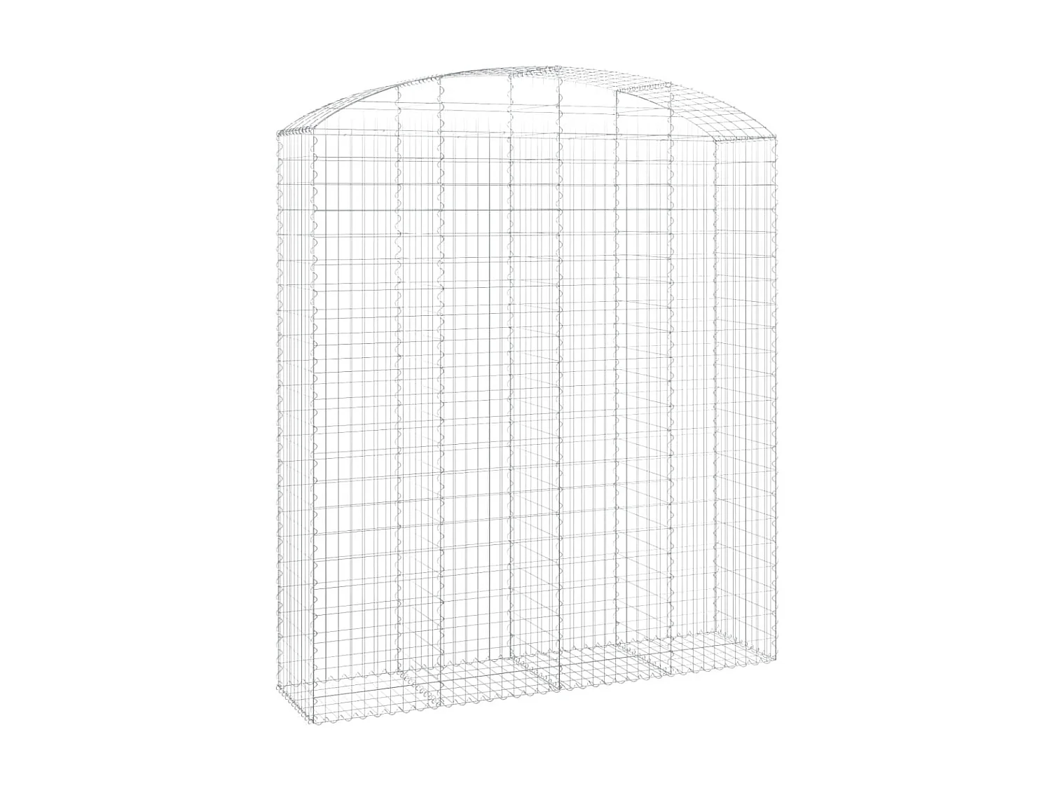 Panier de gabions arqué 200x50x220/240 cm Fer galvanisé WVGQ4501