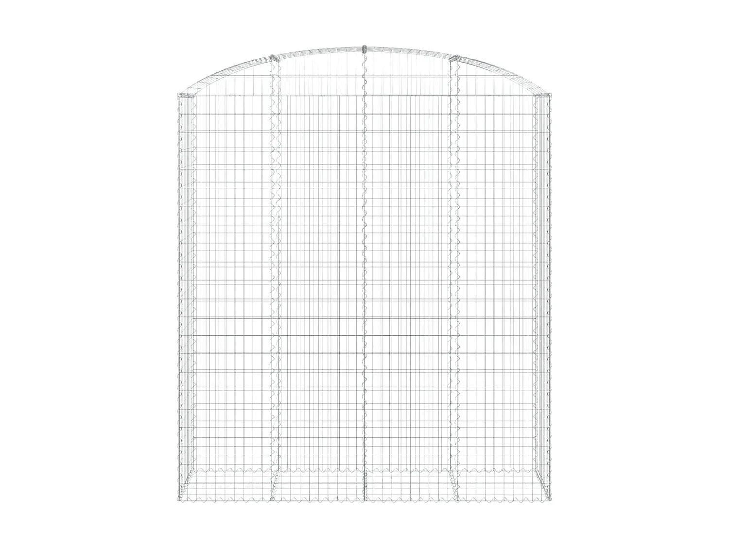 Panier de gabions arqué 200x50x220/240 cm Fer galvanisé WVGQ4501