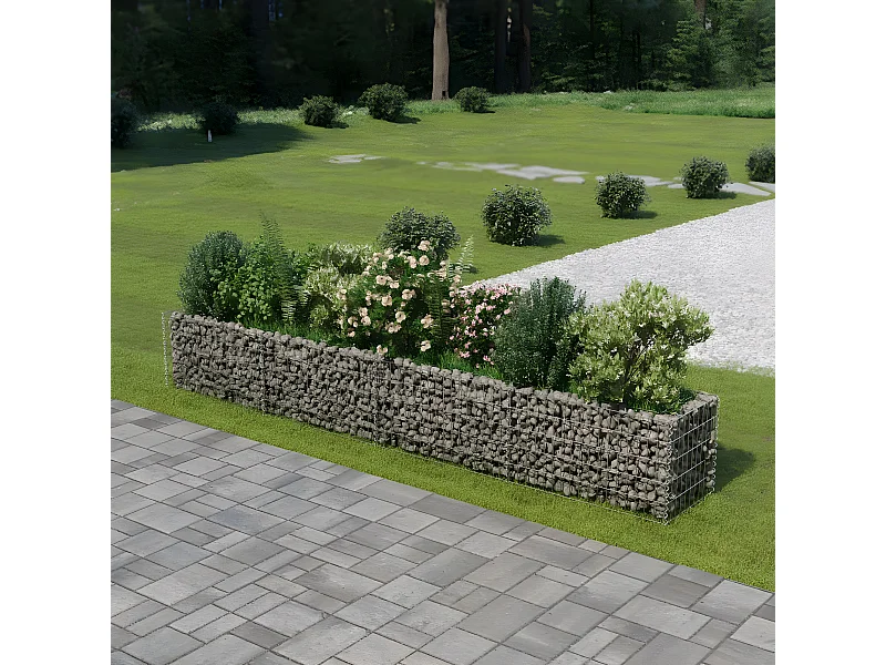 Arriate de gaviones de acero 360x50x50 cm ES16017