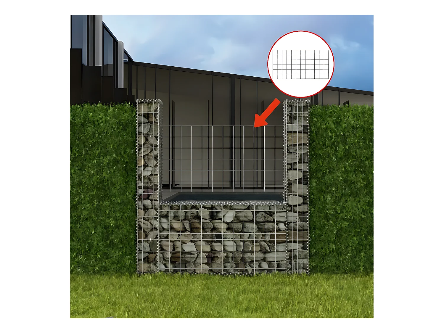 Mur de gabion en forme de U Acier galvanisé 160x20x150 cm WVGQ7871