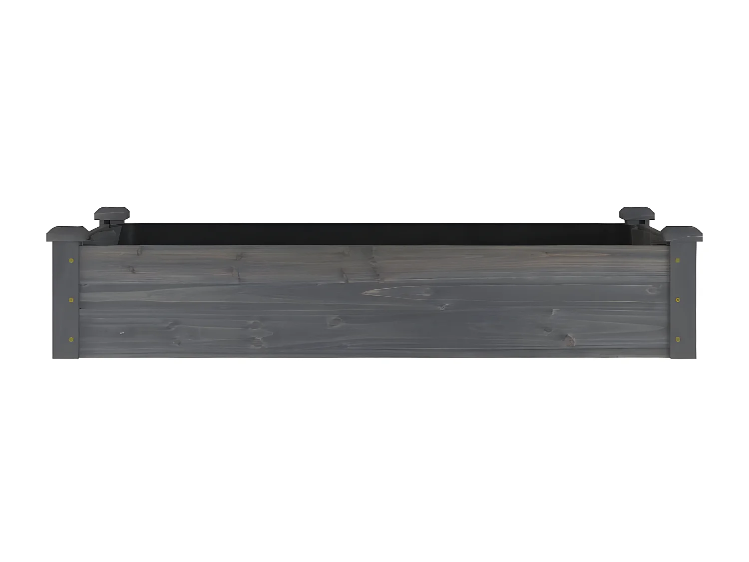 Jardinera arriate forro madera maciza abeto gris 120x60x25 cm ES21176