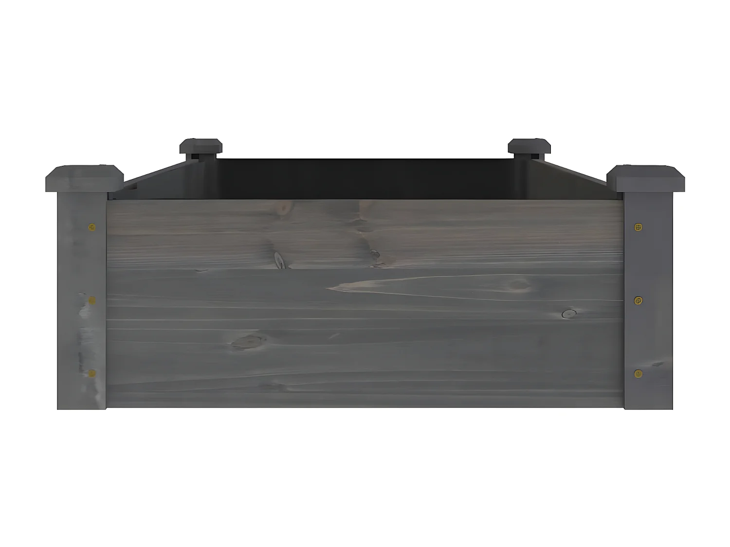 Jardinera arriate forro madera maciza abeto gris 120x60x25 cm ES21176