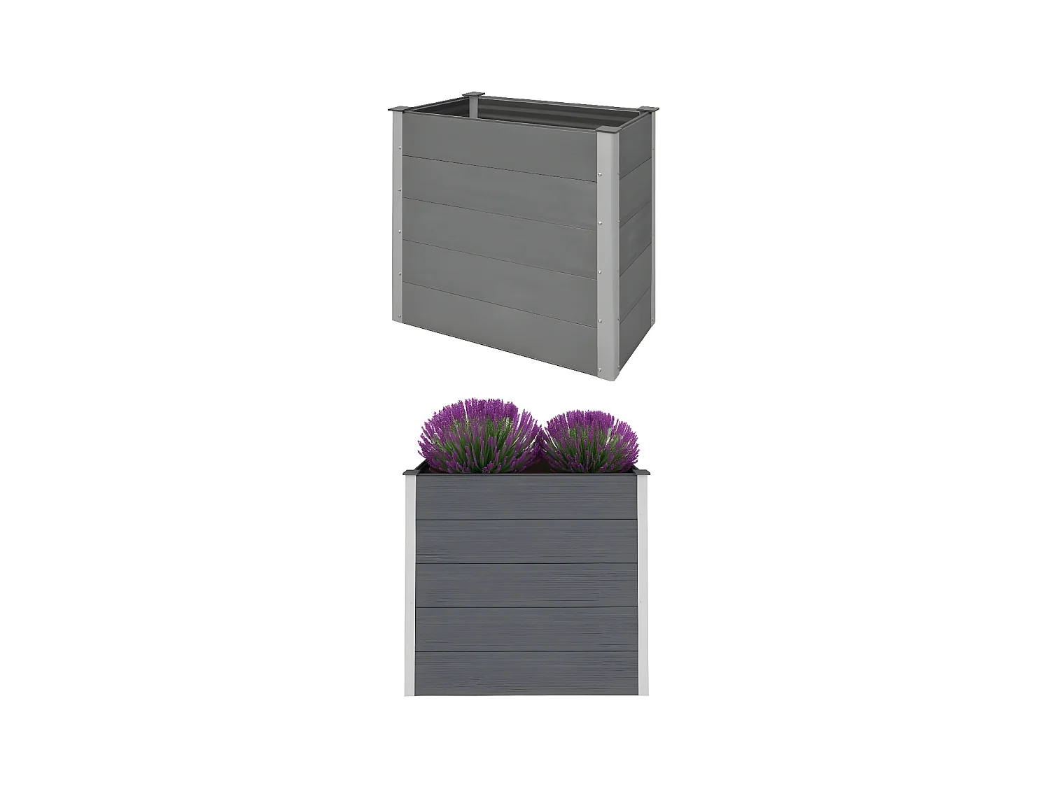 Jardinera de WPC gris 100x50x91 cm ES31824