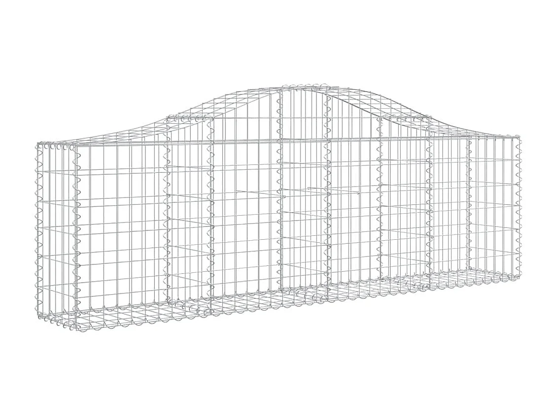 Panier de gabions arqué 200x30x60/80 cm Fer galvanisé WVGQ7877