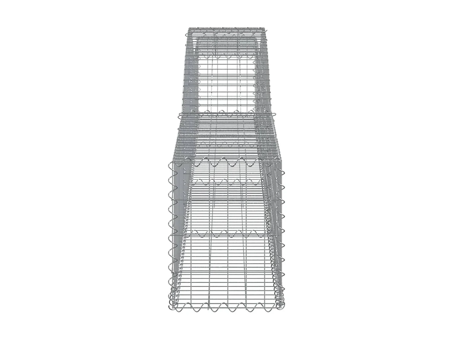 Cestos gabião arqueados 4 pcs 400x30x40/60 cm ferro galvanizado PT455133
