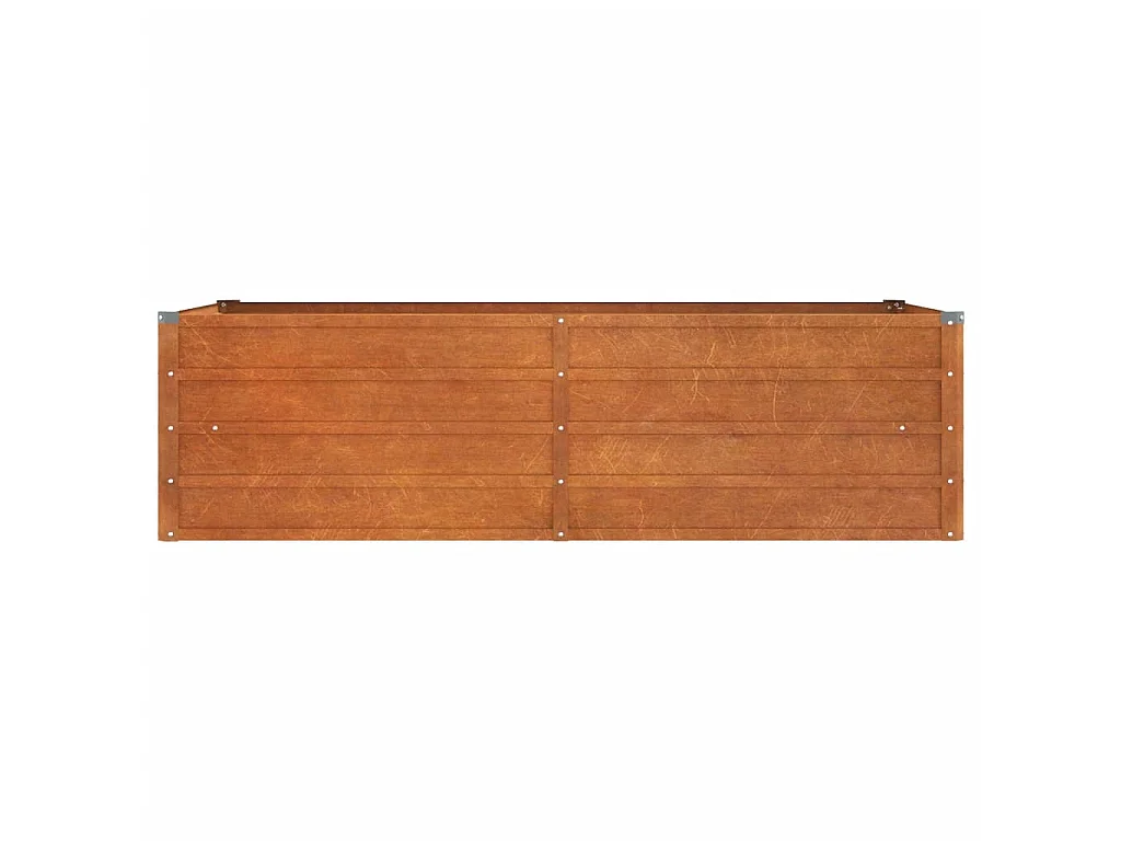 Jardinera oxidado de acero corten 160x80x45 cm ES42999