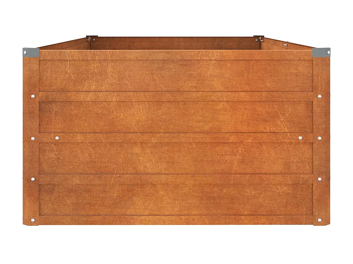 Jardinera oxidado de acero corten 160x80x45 cm ES42999