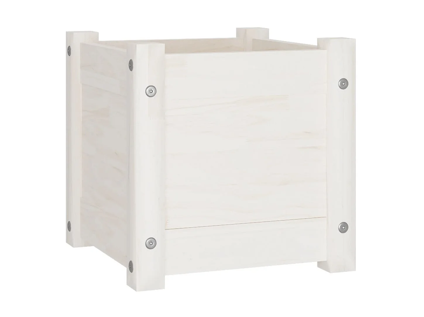 Jardinière d'extérieur Blanc 31x31x31 cm Bois de pin massif BE2228