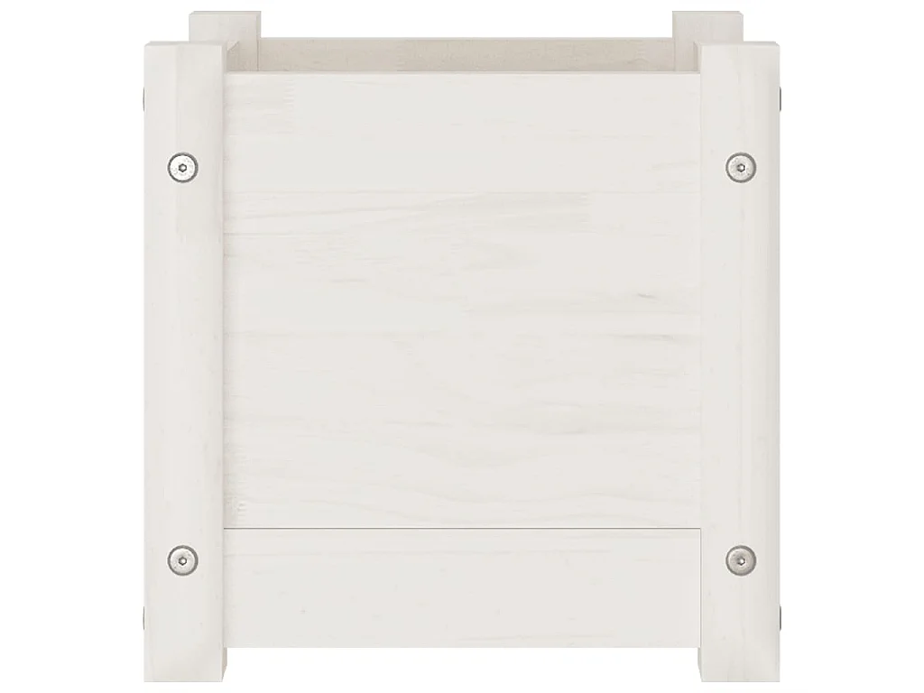 Jardinière d'extérieur Blanc 31x31x31 cm Bois de pin massif BE2228
