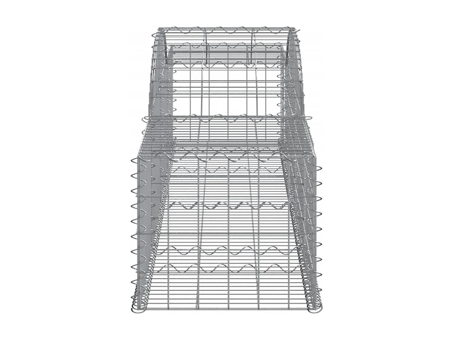 Cestas de gaviones 4 uds forma de arco hierro 300x50x40/60 cm ES39818