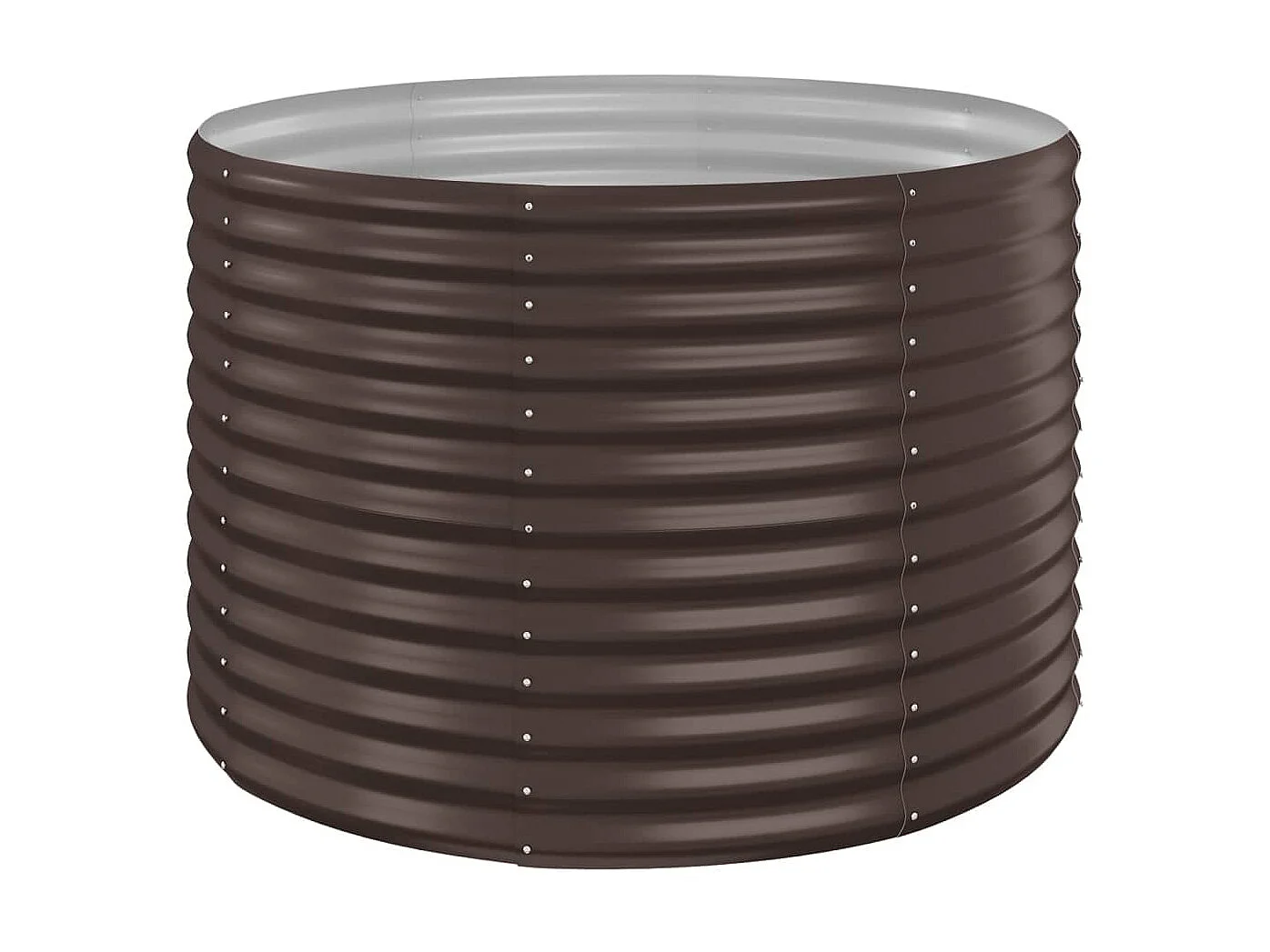 Jardinera arriate acero recubrimiento polvo marrón 100x100x68cm ES92810