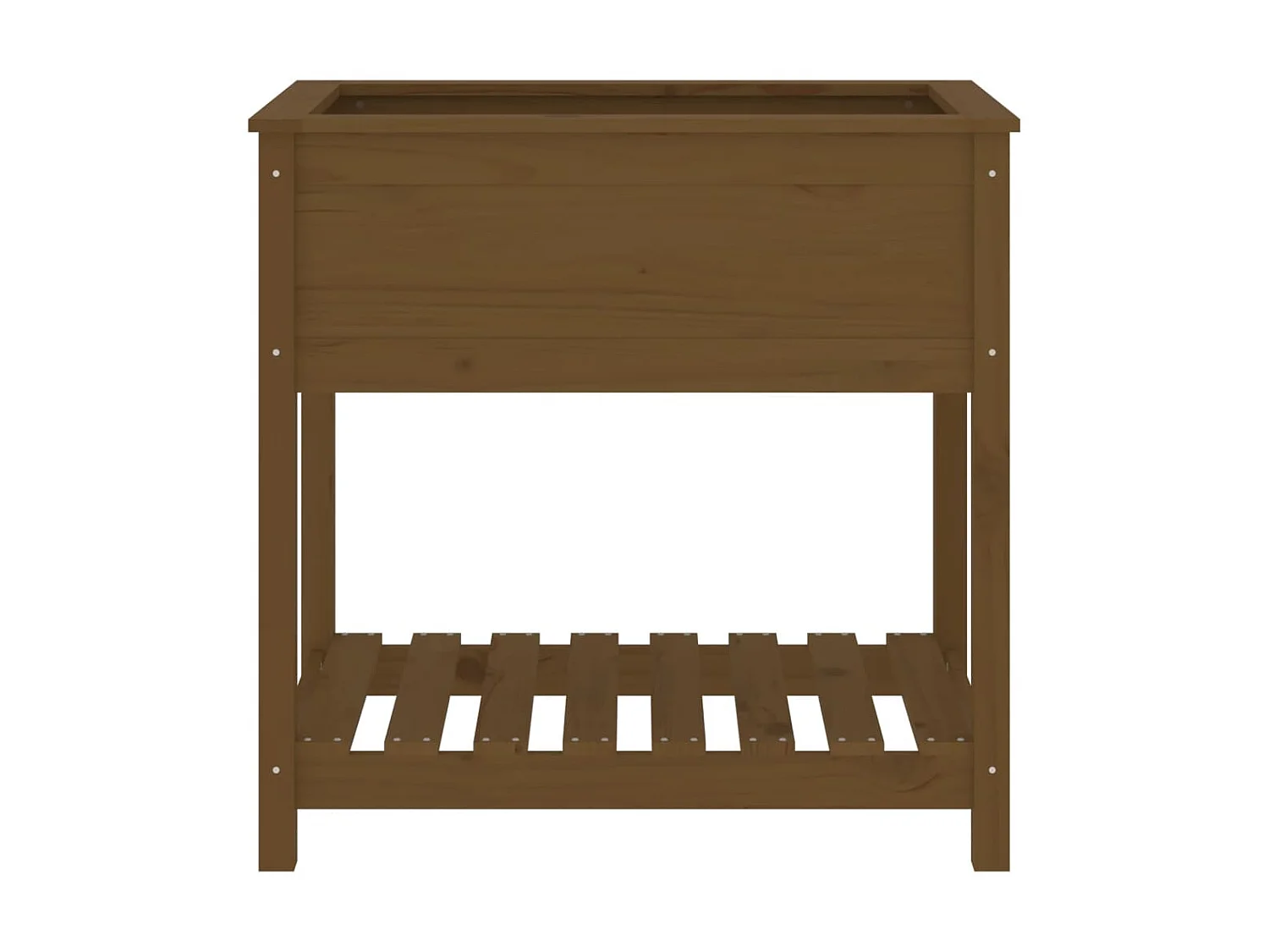 Jardinière avec étagère Marron miel 82,5x54x81 cm Bois de pin BE2995