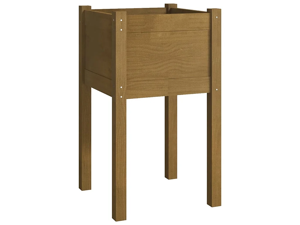 Jardinière d'extérieur Marron miel 40x40x70 cm Pin massif BE3268
