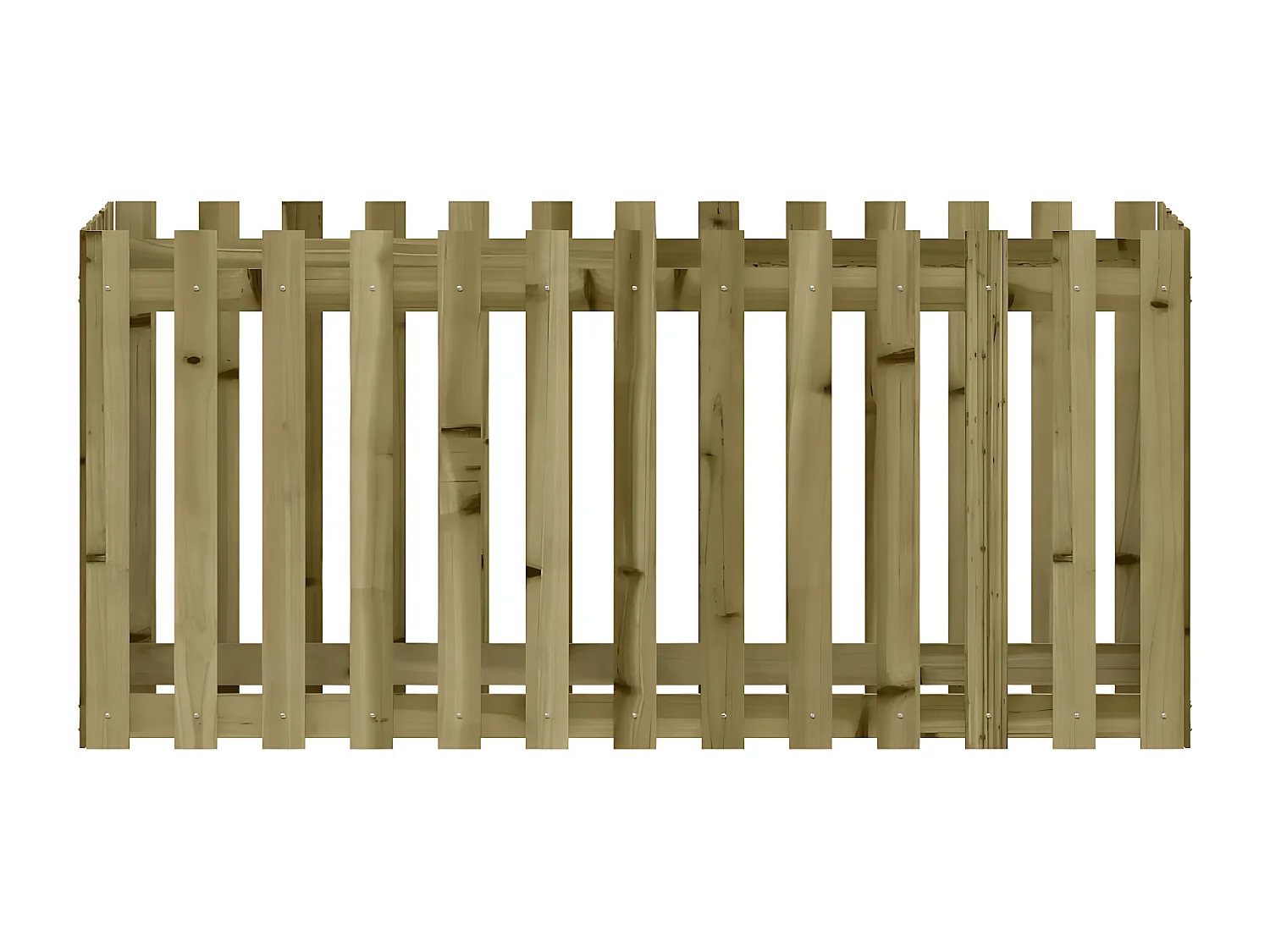 Canteiro elevado c/ design cerca 150x50x70 cm pinho impregnado PT471599