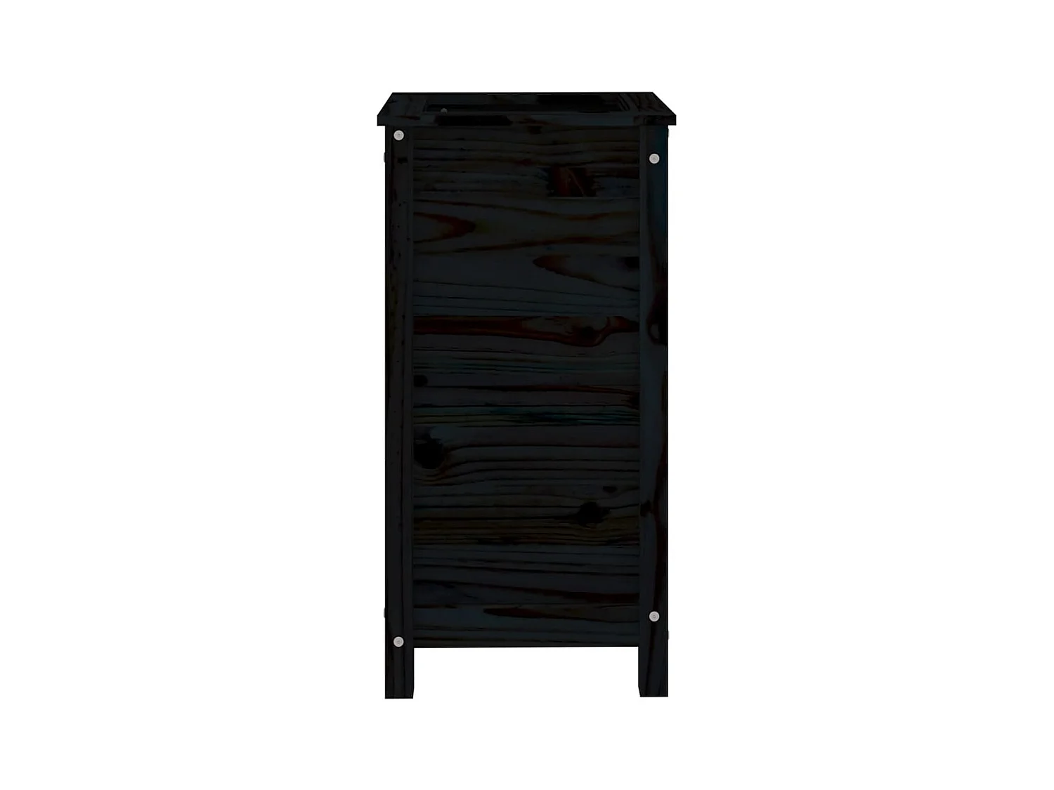 Vaso/floreira de jardim 40x40x78 cm pinho maciço preto PT830876