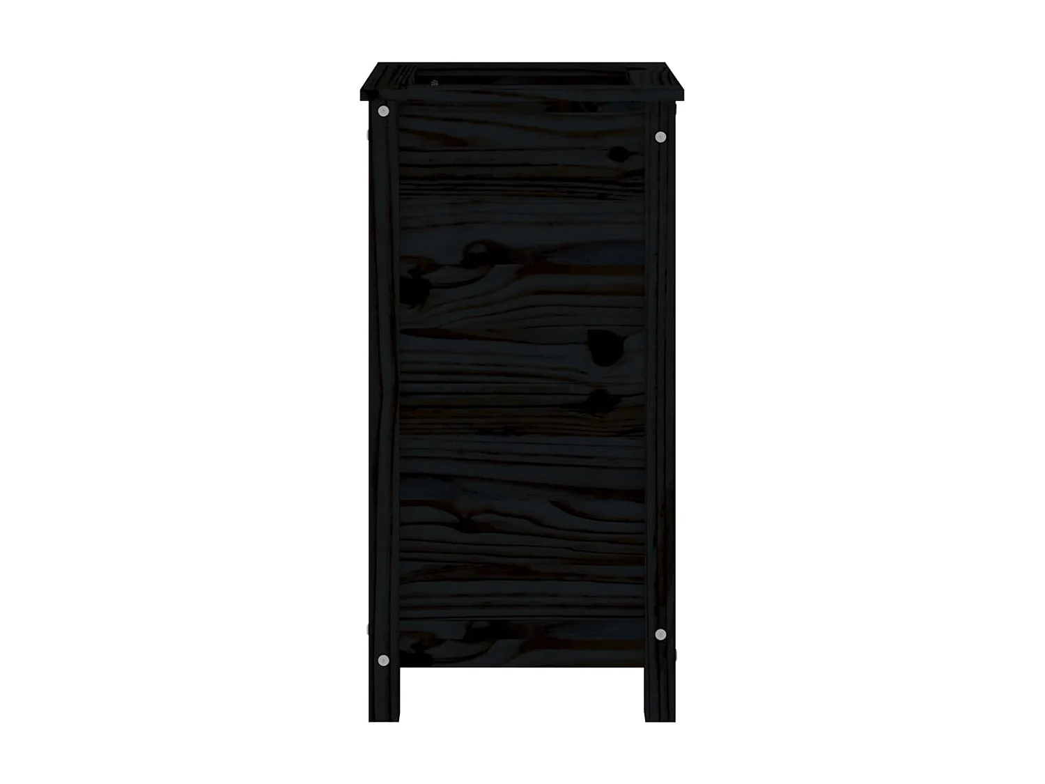 Vaso/floreira de jardim 40x40x78 cm pinho maciço preto PT830876