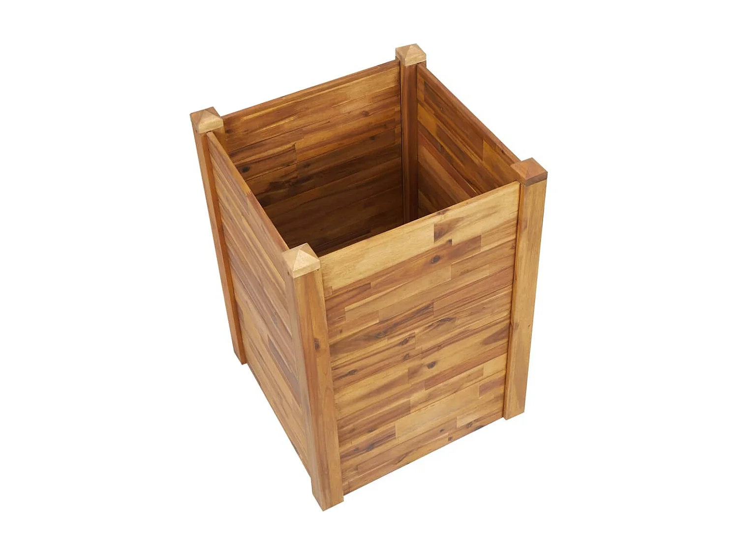 Jardinera de madera maciza de acacia 60x60x84 cm ES16077